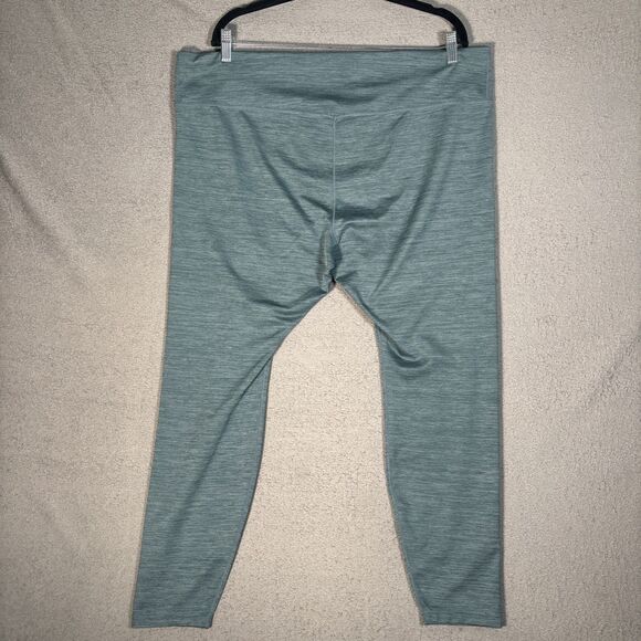 Nike Leggings Women’s Size 3X Dri Fit Heather Blue Ankle Yoga Compression - Picture 8 of 13